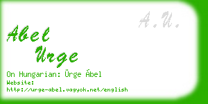 abel urge business card